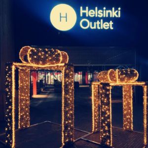 Helsinki Outletin läpikuljettavat lahjalaatikot Helsinki